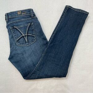 Kut from the Kloth Women’s straight leg Fancy Booty light distressed jeans Sz 4 